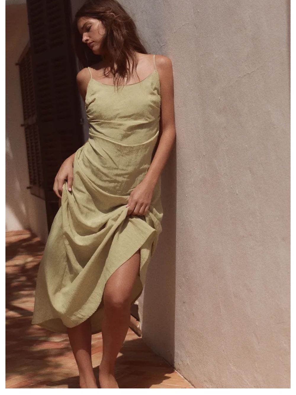 ZARA Flowy Open Back Midi Dress XS